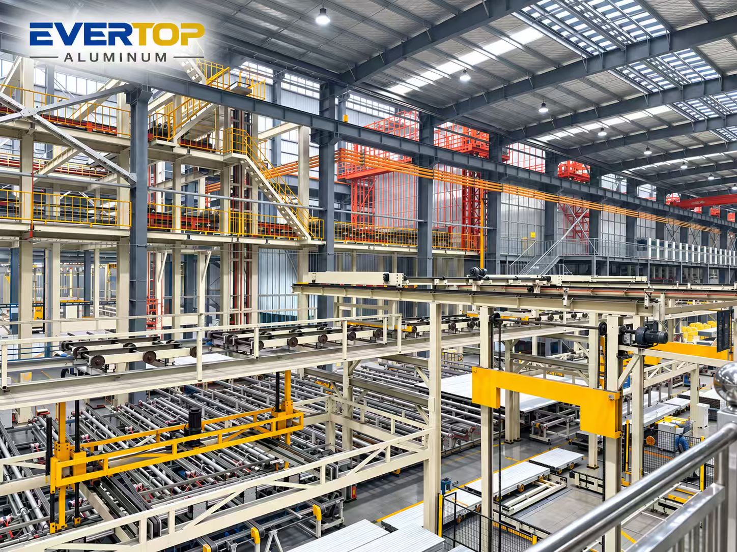 EVERTOP aluminum production lines and profile handling equipment
